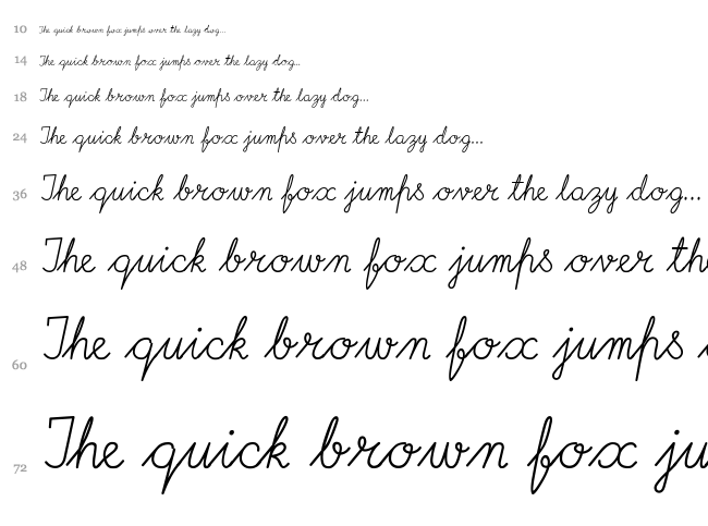 Imrans School font waterfall